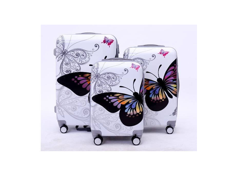 Moderní cestovní kufry BUTTERFLY