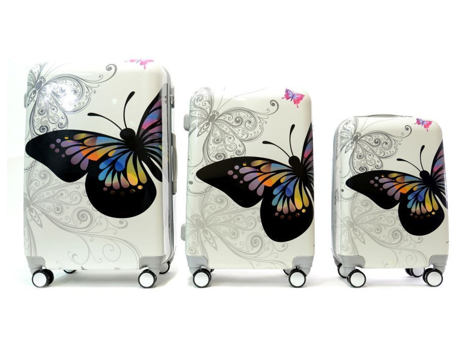 Moderní cestovní kufry BUTTERFLY