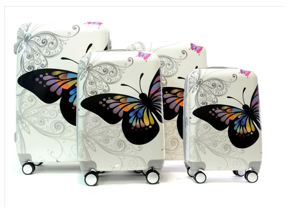 Moderní cestovní kufry BUTTERFLY
