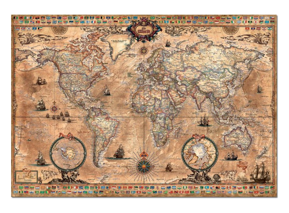 EDUCA Puzzle Antická mapa světa 1000 dílků