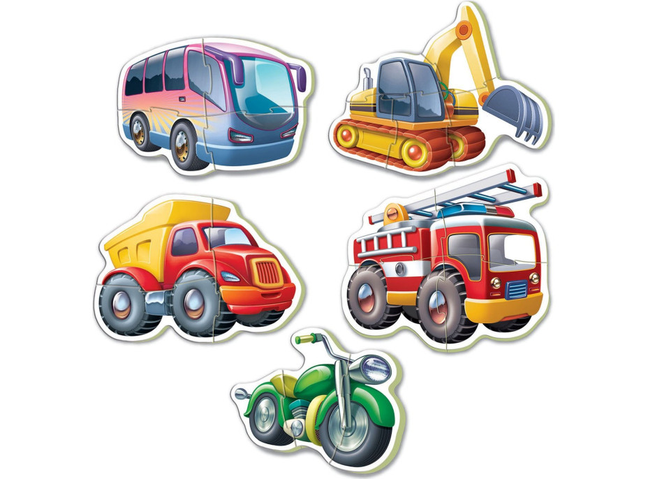 EDUCA Baby puzzle Vozidla 5v1 (3-5 dílků)