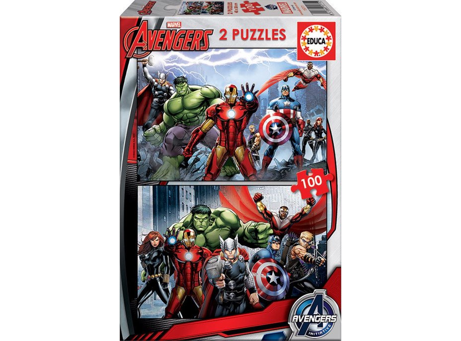 EDUCA Puzzle Avengers - Sjednocení 2x100 dílků