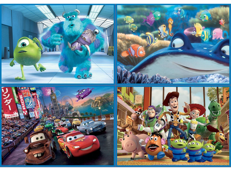 EDUCA Puzzle Disney Pixar Mix 4v1 (50,80,100,150 dílků)