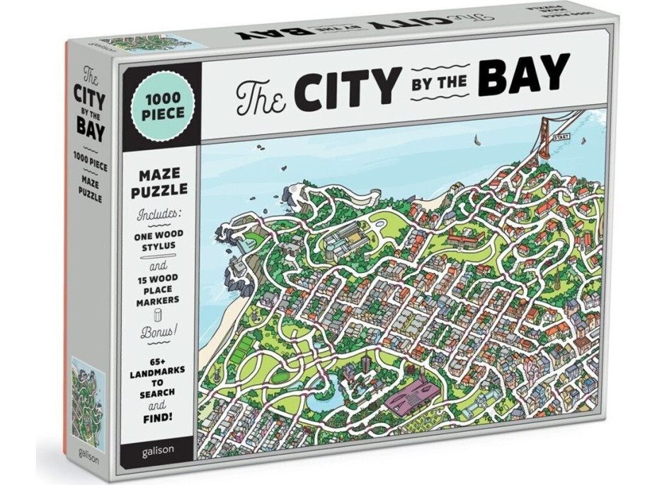 GALISON Puzzle Město v zálivu San Francisco 2v1, 1000 dílků