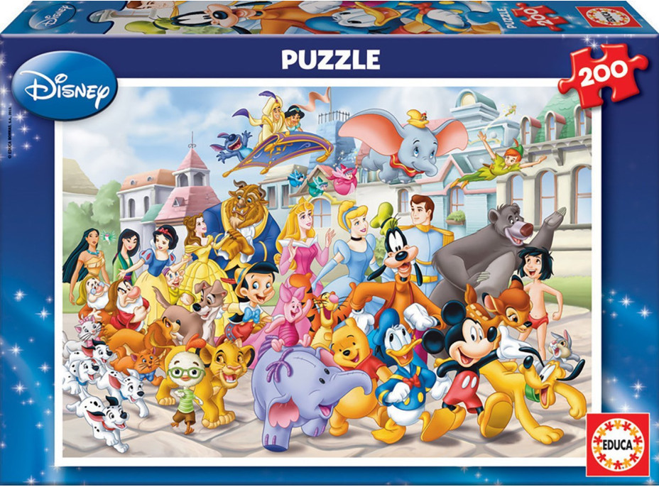 EDUCA Puzzle Průvod postaviček Disney 200 dílků