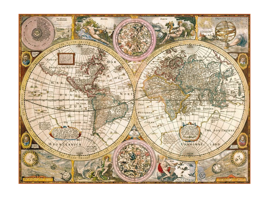 CLEMENTONI Puzzle Stará mapa 3000 dílků