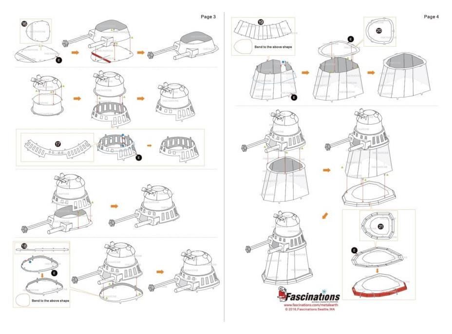 METAL EARTH 3D puzzle Doctor Who: Dalek (zlatý)
