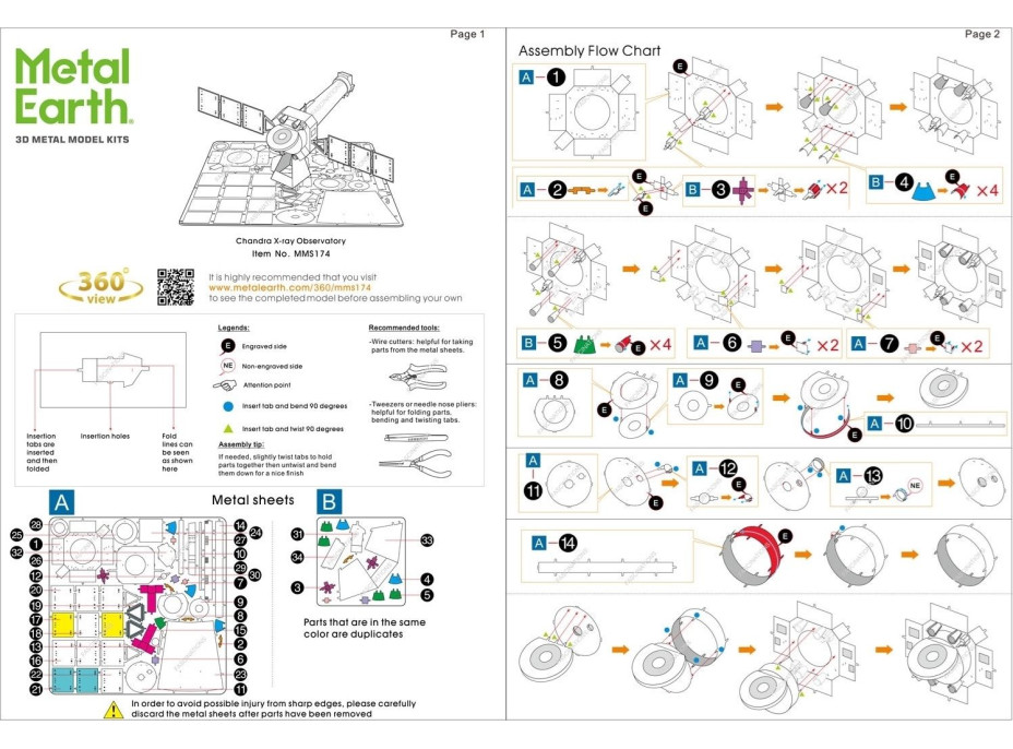 METAL EARTH 3D puzzle Rentgenová observatoř Chandra
