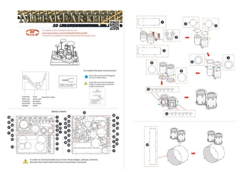 METAL EARTH 3D puzzle Bicí souprava