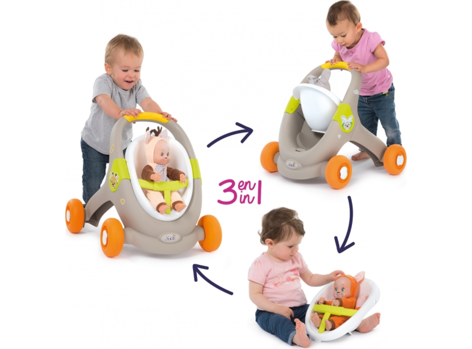 SMOBY Chodítko Minikiss 3v1 zvířátko