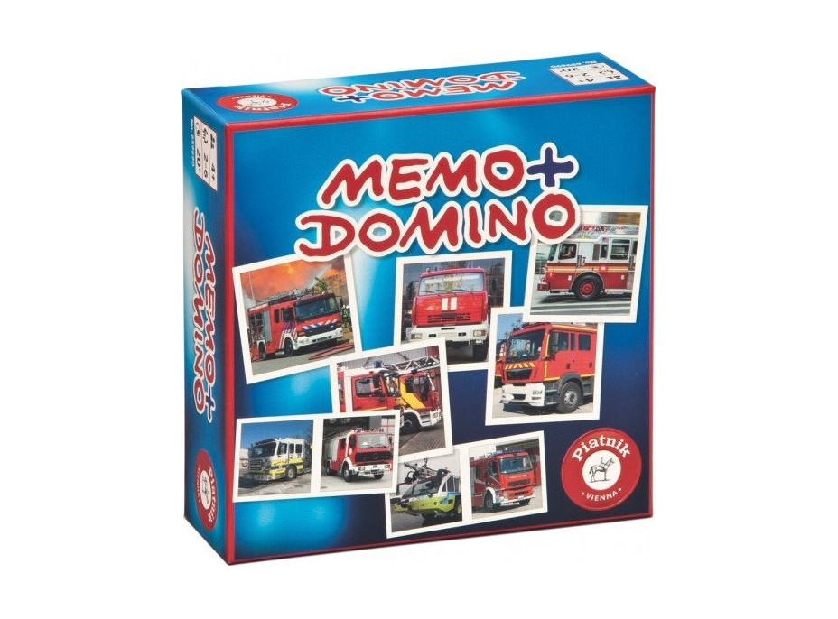 Pexeso a Domino - Hasičská auta