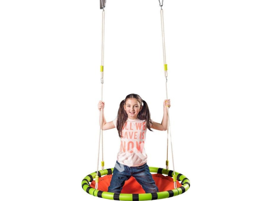 WOODY Skládací houpací kruh oranžový (průměr 103 cm)