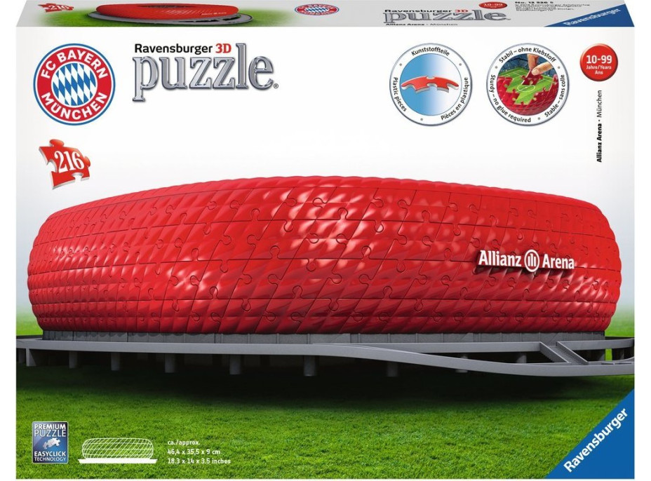 RAVENSBURGER 3D puzzle Allianz Arena, Mnichov 216 dílků