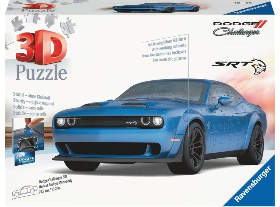 RAVENSBURGER 3D puzzle Dodge Challenger SRT Hellcat Widebody 163 dílků