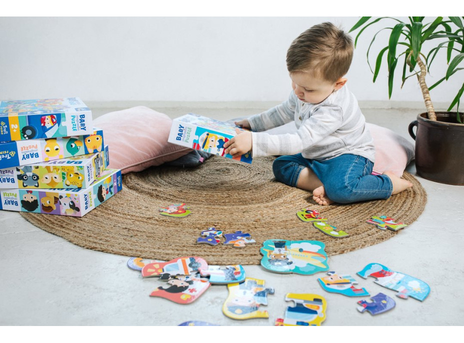 TREFL Baby puzzle Povolání a vozidla 6v1 (2-6 dílků)