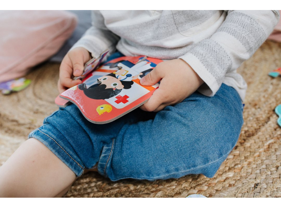 TREFL Baby puzzle Povolání a vozidla 6v1 (2-6 dílků)