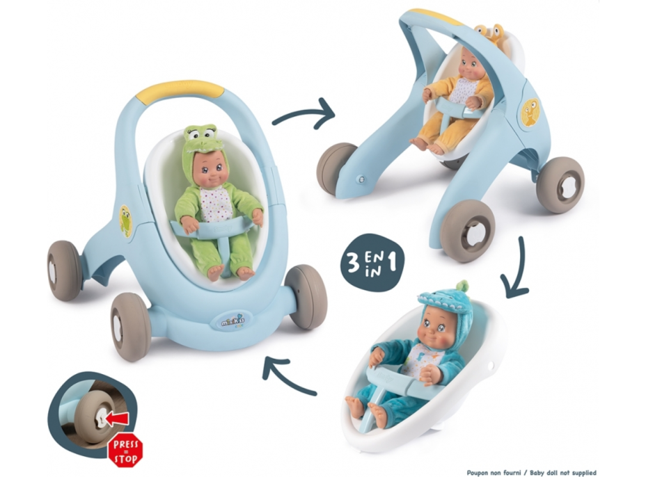 SMOBY Chodítko Minikiss 3v1 krokodýl