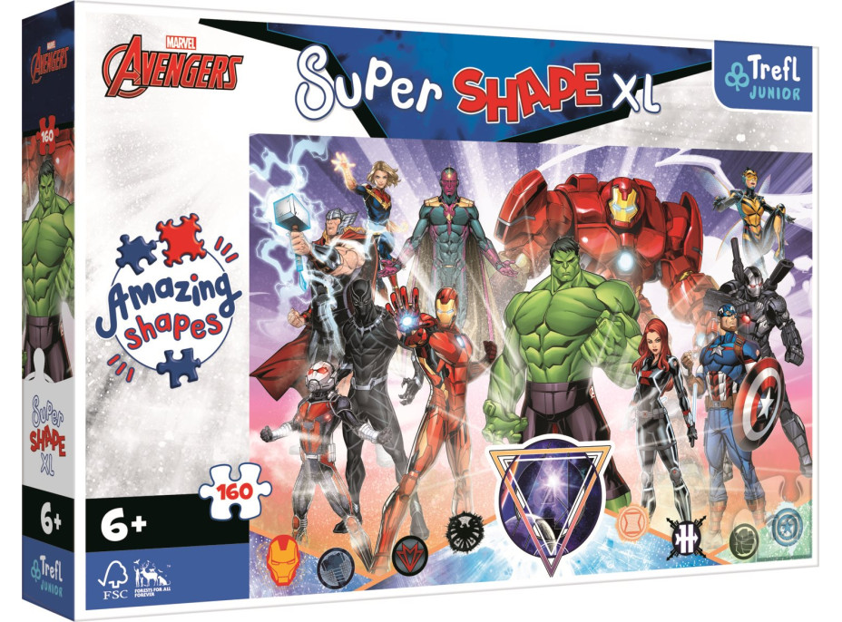 TREFL Puzzle Super Shape XL Avengers 160 dílků