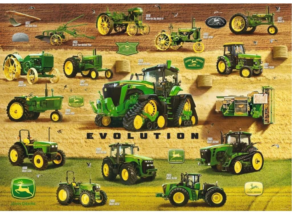 RAVENSBURGER Puzzle John Deere: Evoluce 1000 dílků