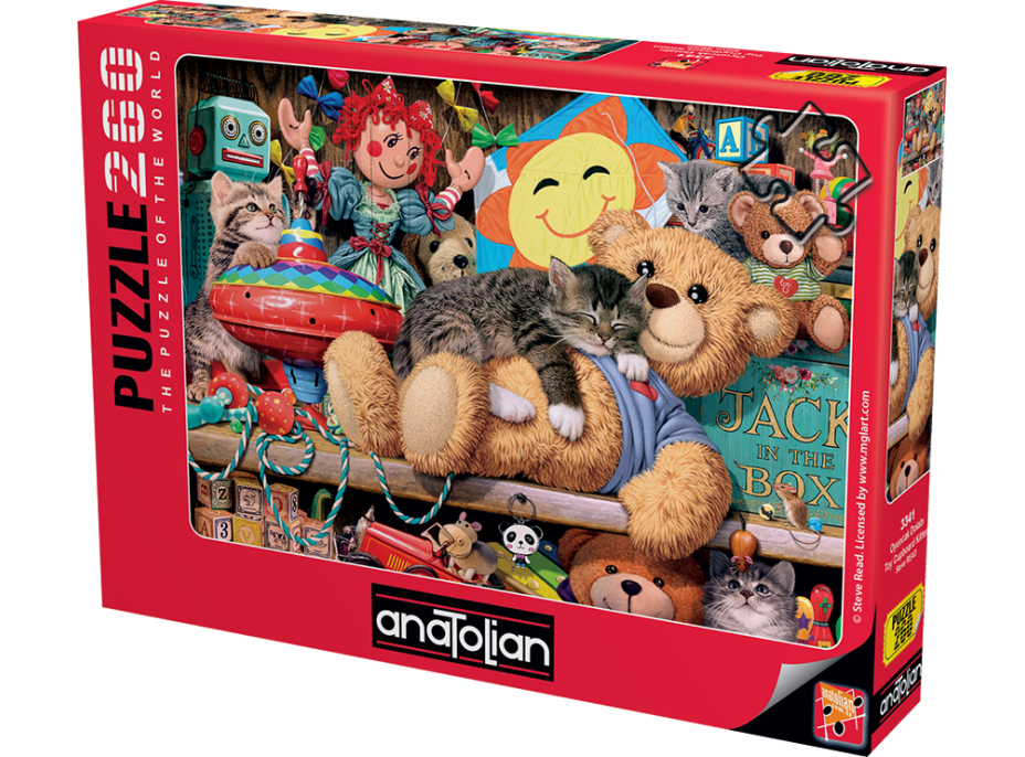 ANATOLIAN Puzzle Koťata na poličce s hračkami 260 dílků