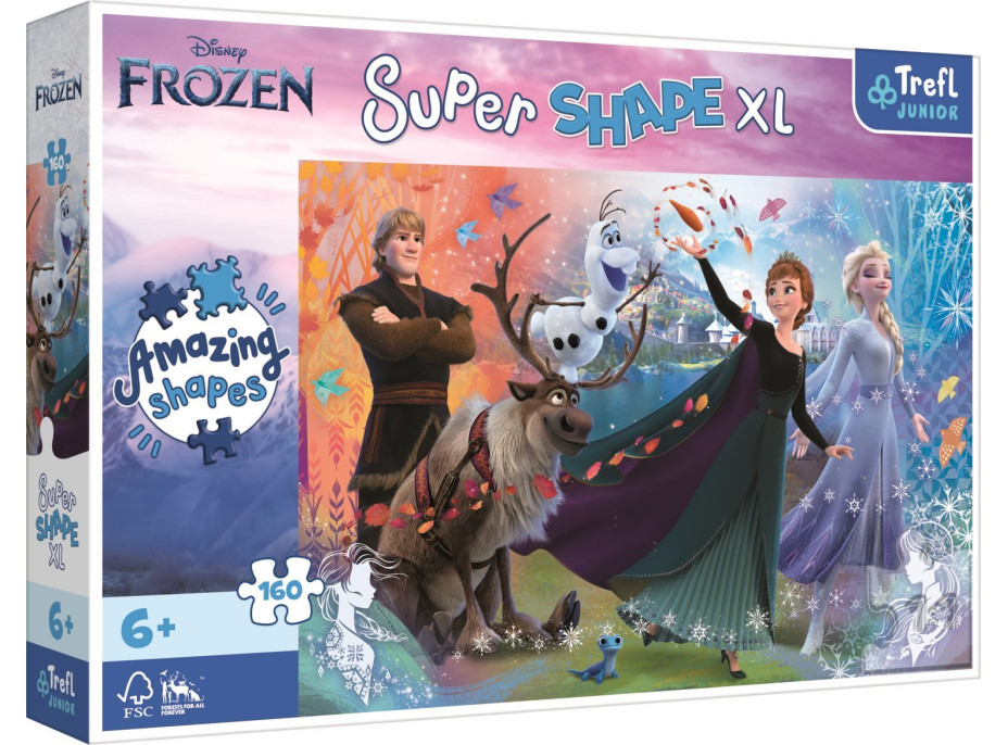 TREFL Puzzle Super Shape XL Ledové království 2, 160 dílků