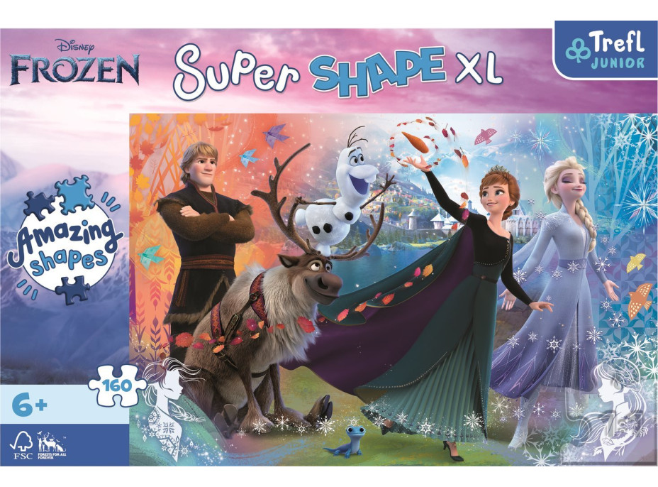 TREFL Puzzle Super Shape XL Ledové království 2, 160 dílků