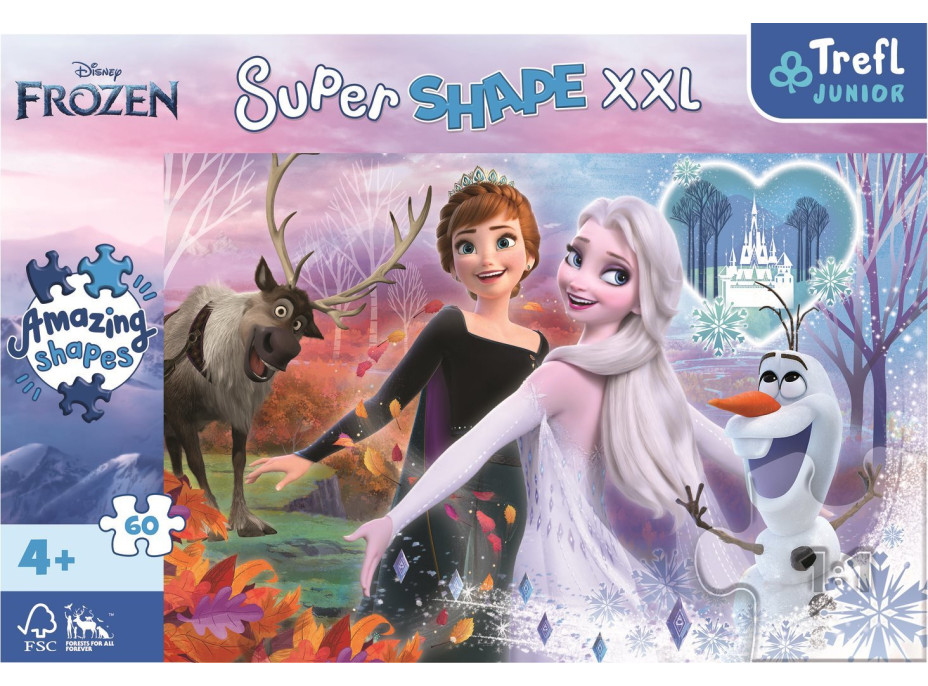 TREFL Puzzle Super Shape XXL Ledové království 2: Tančící sestry 60 dílků