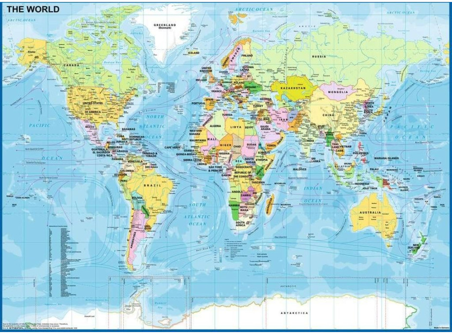 RAVENSBURGER Puzzle Mapa světa XXL 200 dílků
