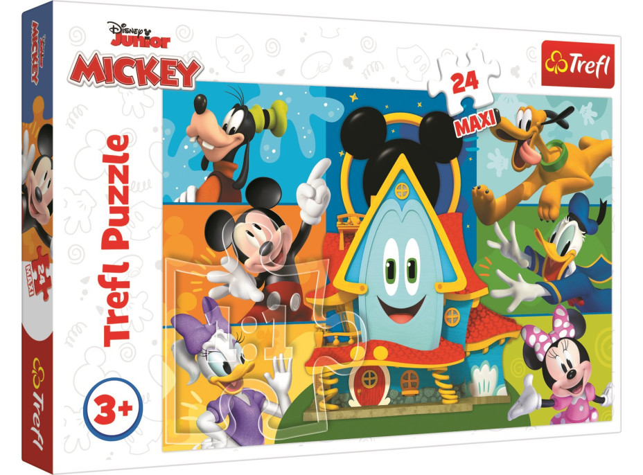 TREFL Puzzle Mickeyho klubík: Mickey Mouse a kamarádi MAXI 24 dílků