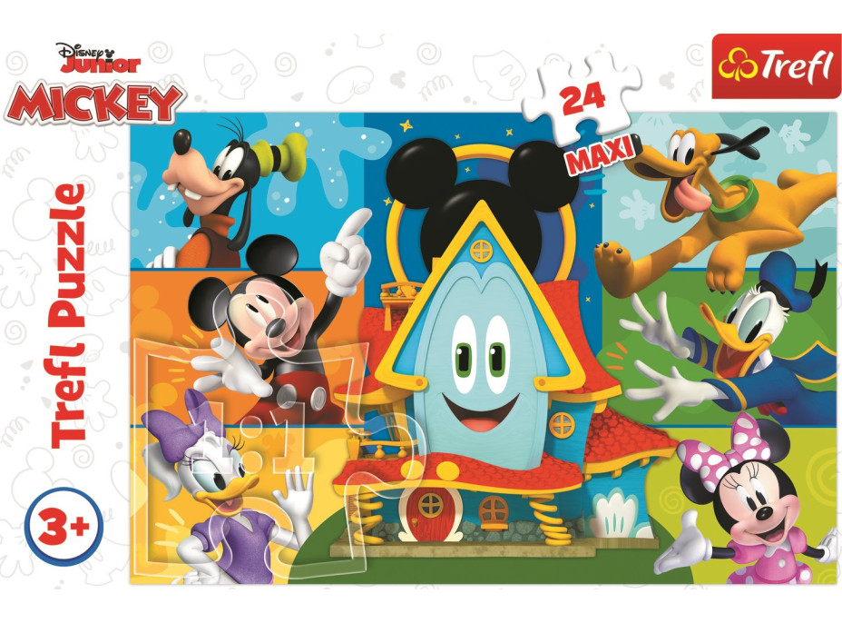 TREFL Puzzle Mickeyho klubík: Mickey Mouse a kamarádi MAXI 24 dílků