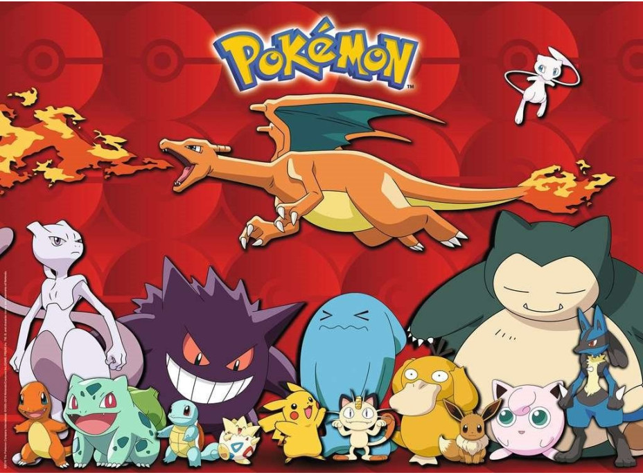 RAVENSBURGER Puzzle Můj oblíbený Pokémon XXL 100 dílků