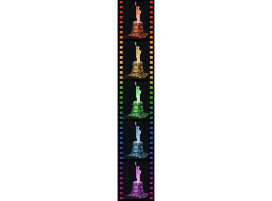 RAVENSBURGER Svítící 3D puzzle Noční edice Socha Svobody 108 dílků