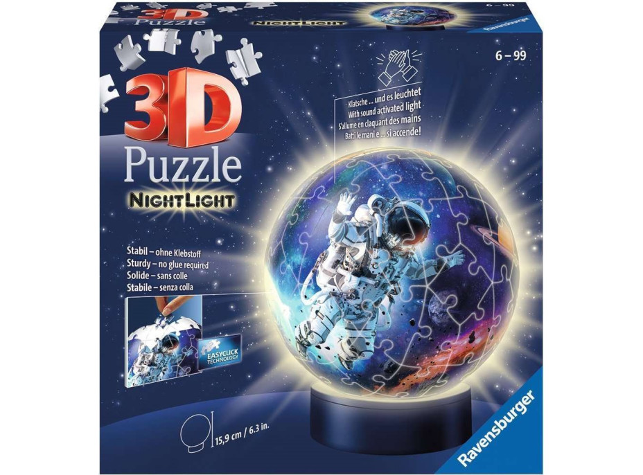RAVENSBURGER Svítící puzzleball Astronaut 72 dílků