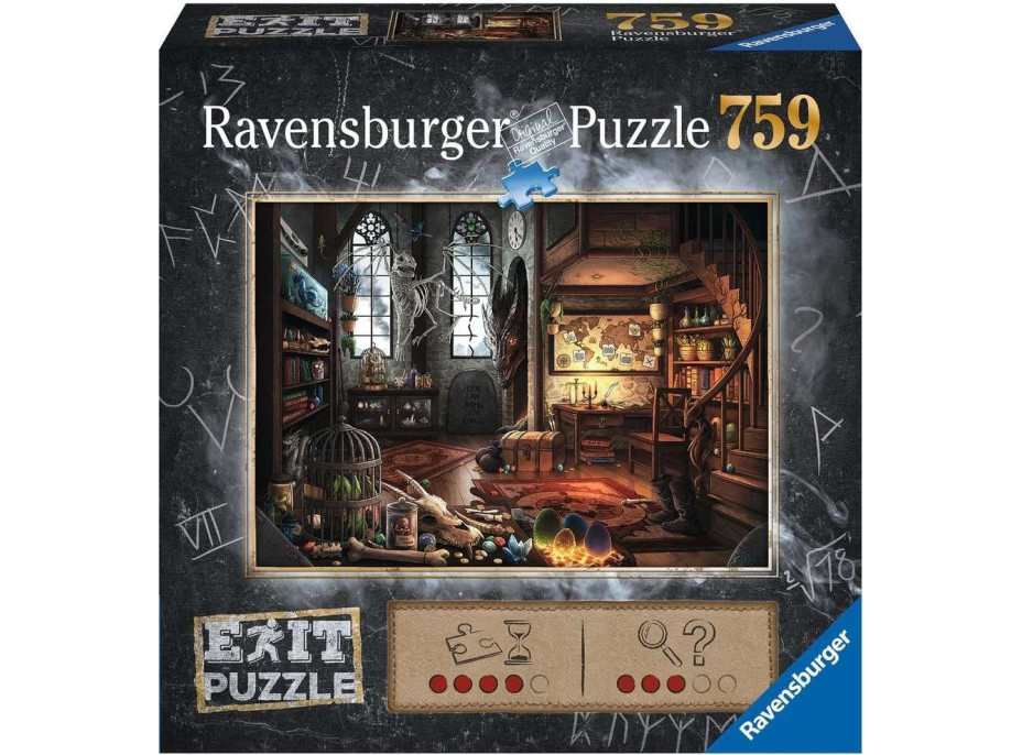 RAVENSBURGER Únikové EXIT puzzle Dračí laboratoř 759 dílků