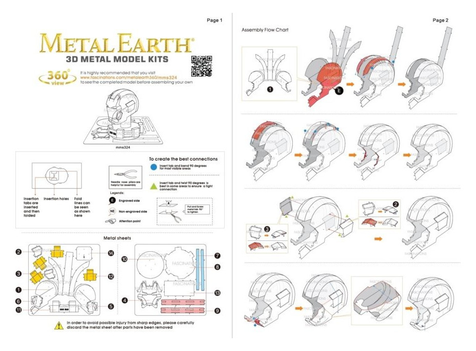 METAL EARTH 3D puzzle Avengers: Iron Man - helma