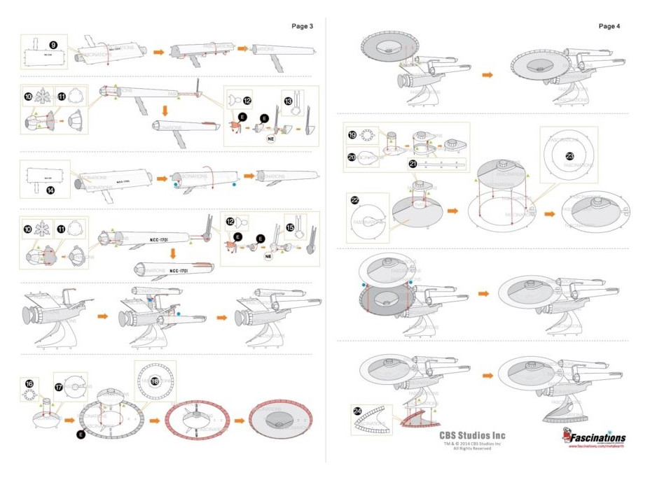 METAL EARTH 3D puzzle Star Trek: U.S.S. Enterprise NCC-1701-D (zlatá)
