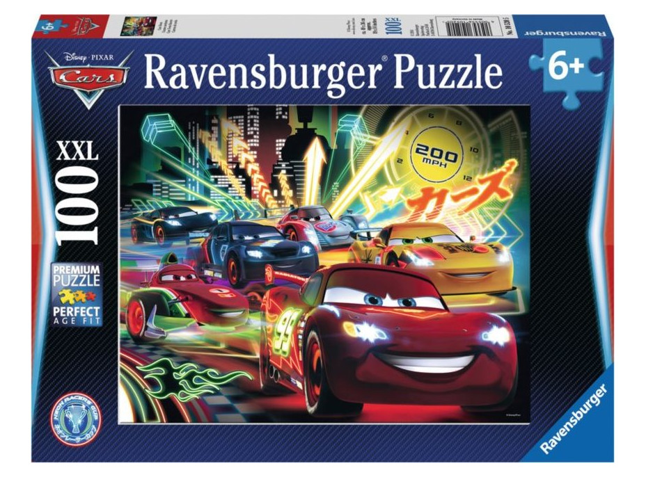 RAVENSBURGER Puzzle Auta: Neonová světla XXL 100 dílků