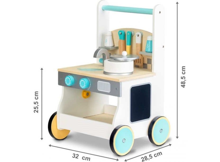 ECOTOYS Chodítko dřevěné Kuchyňka
