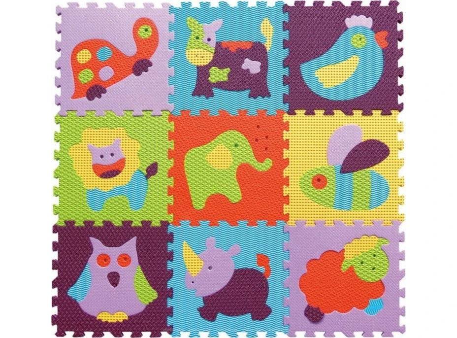 BABY GREAT Pěnové puzzle Barevná zvířata SX (30x30)