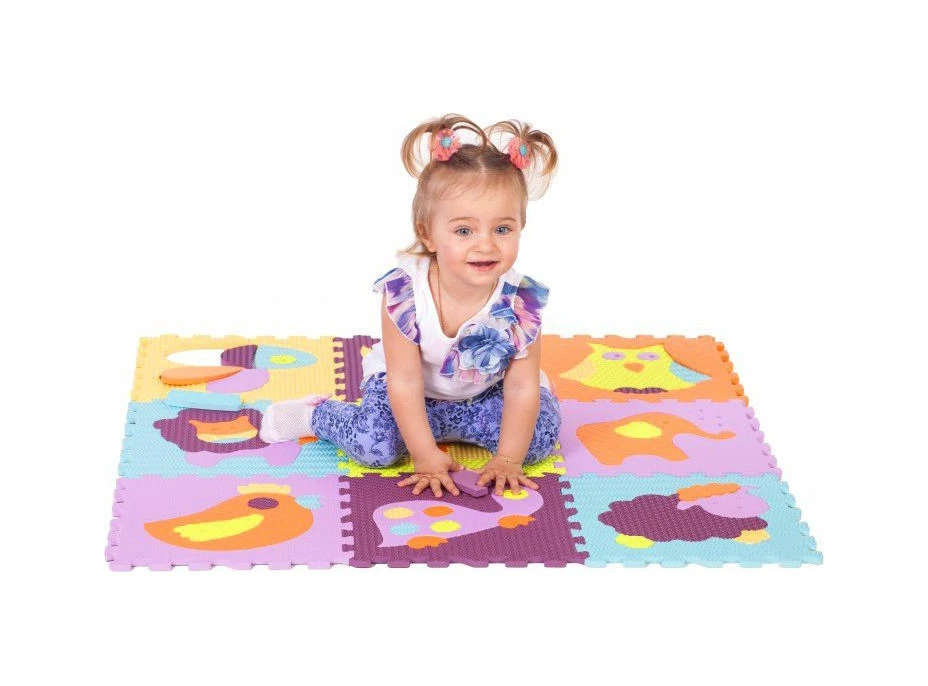 BABY GREAT Pěnové puzzle Barevná zvířata SX (30x30)