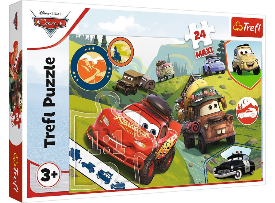 TREFL Puzzle Auta 3: Šťastná auta MAXI 24 dílků