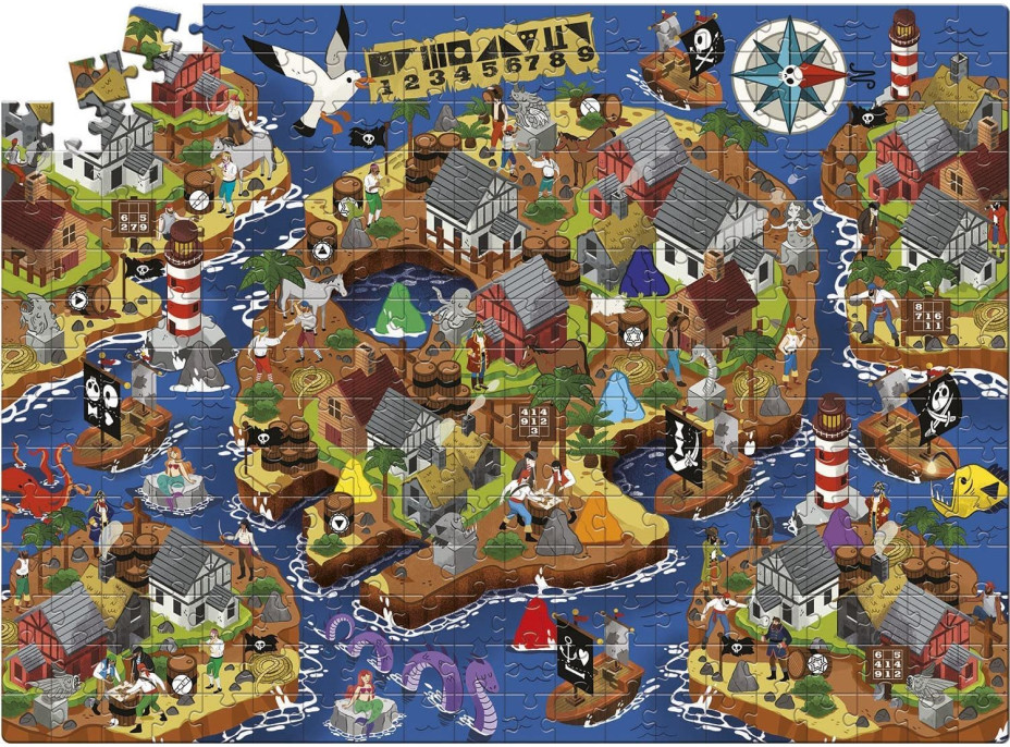 CLEMENTONI Puzzle MIXTERY Pirátský poklad 300 dílků