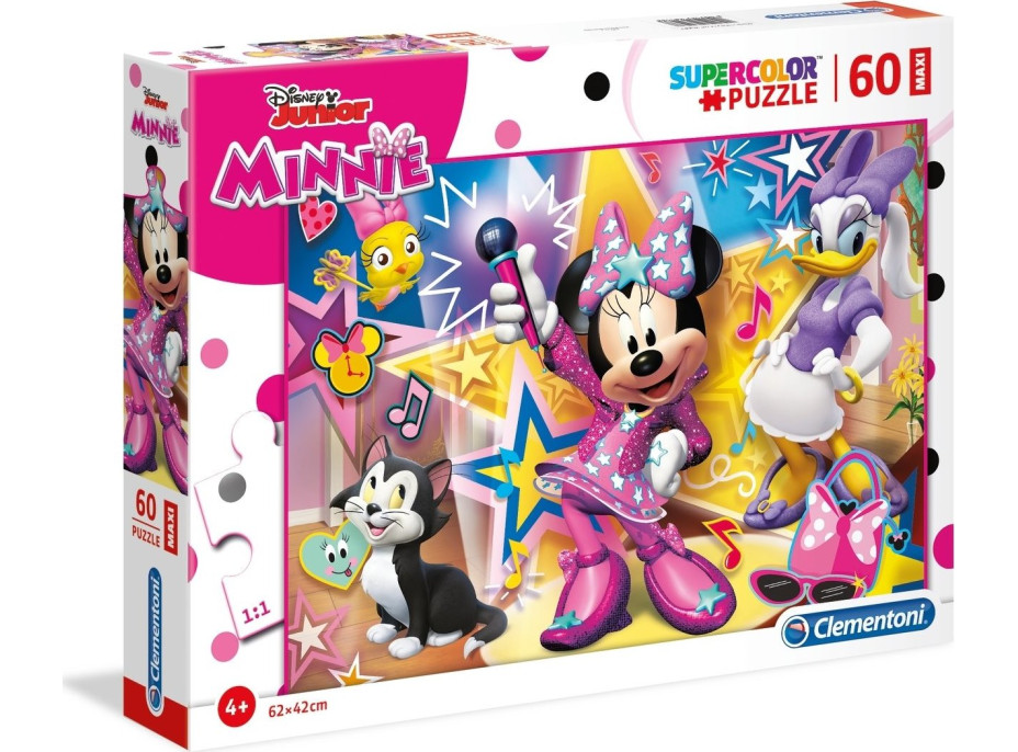 CLEMENTONI Puzzle Myška Minnie MAXI 60 dílků