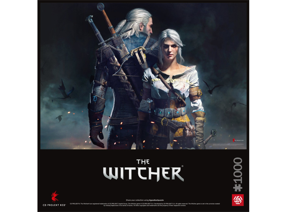 GOOD LOOT Puzzle Witcher - Geralt & Ciri 1000 dílků
