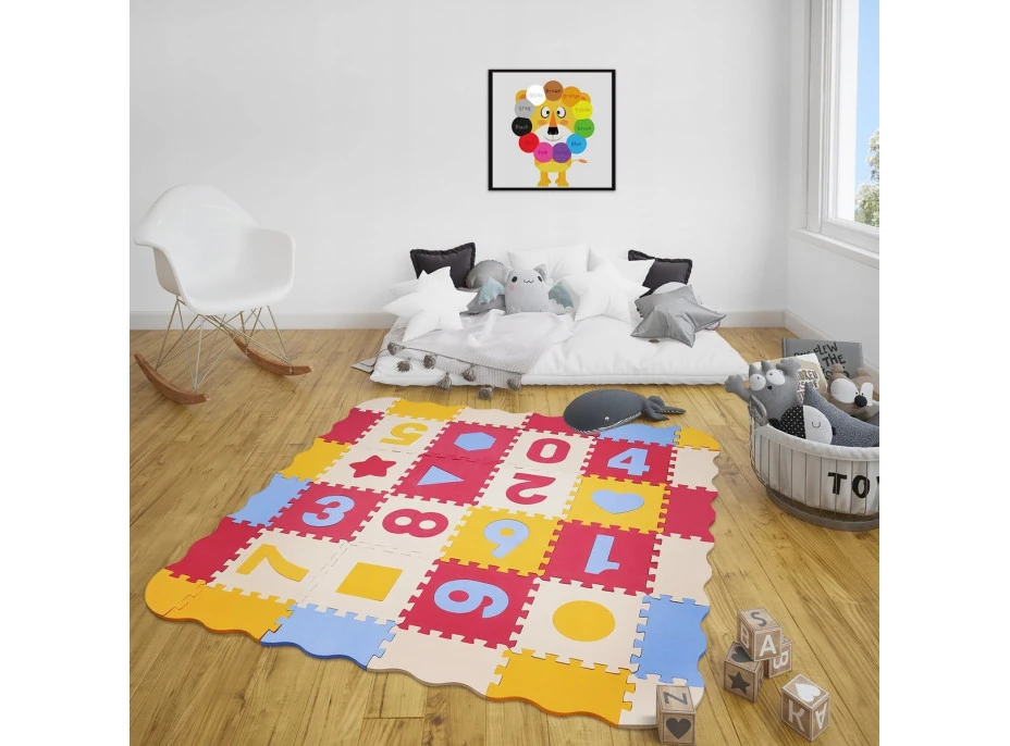 Matadi Pěnové puzzle Číslice a tvary (28x28)