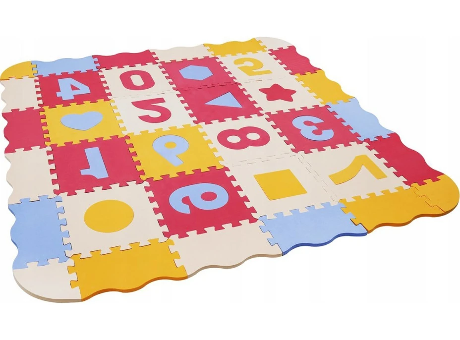Matadi Pěnové puzzle Číslice a tvary (28x28)
