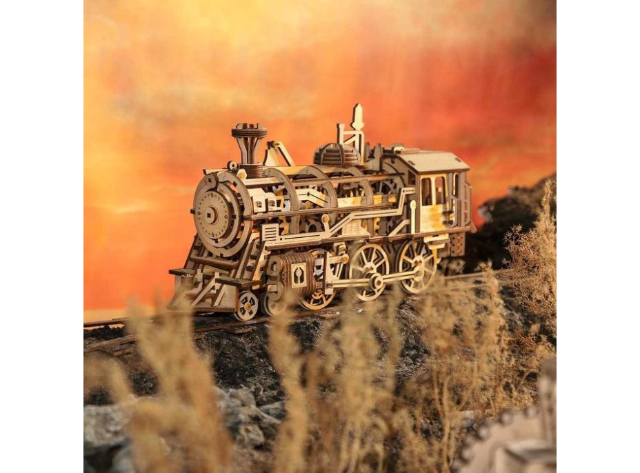 ROBOTIME Rokr 3D dřevěné puzzle Lokomotiva 350 dílků