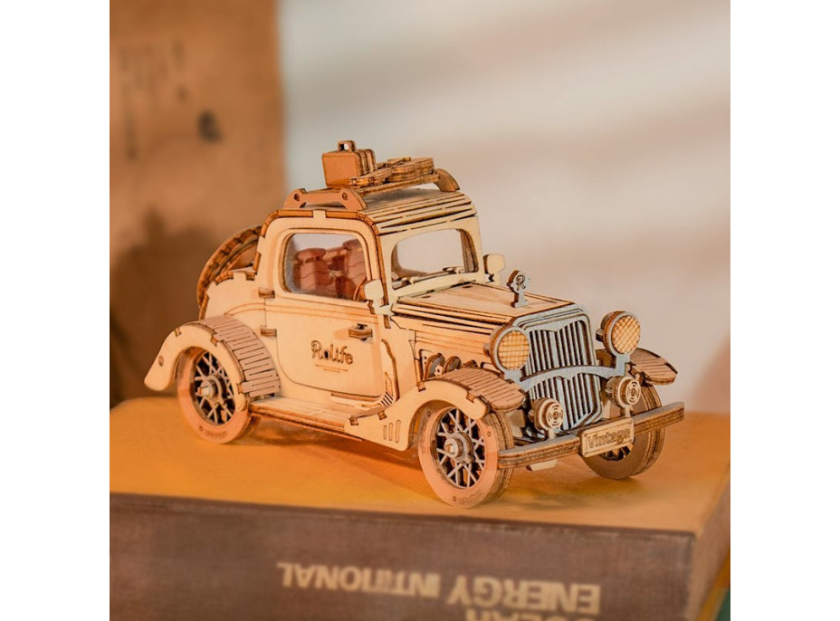 ROBOTIME Rolife 3D dřevěné puzzle Historický automobil 164 dílků