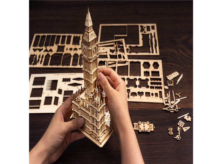 ROBOTIME Rolife Svítící 3D dřevěné puzzle Big Ben 220 dílků