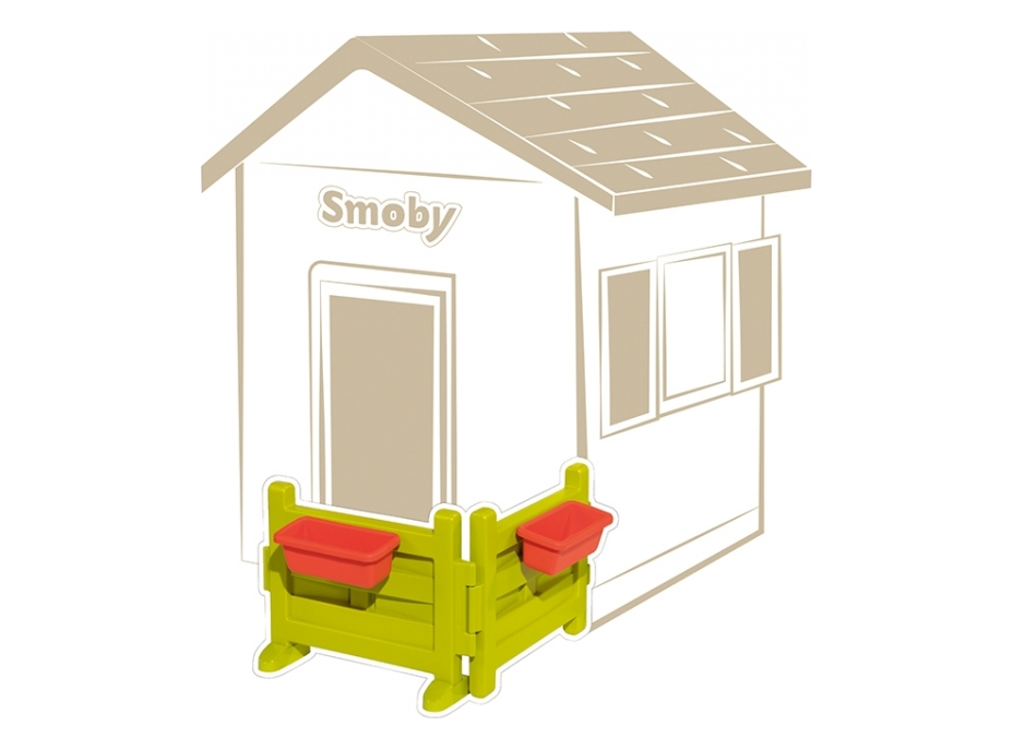 Předzahrádka se dvěma květináči k domečku Smoby Neo Jura Lodge a Friends House
